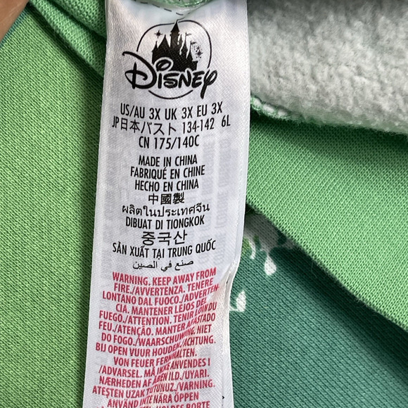Disney World Sweatshirt Mens 3X Green Mickey and Friends Striped Spirit‎ Jersey - Picture 4 of 11